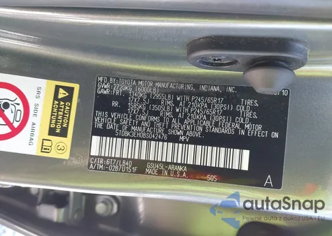 2011 Toyota Highlander Se V6 из США, поврежденный, VIN 5TDBK3EH0BS042476